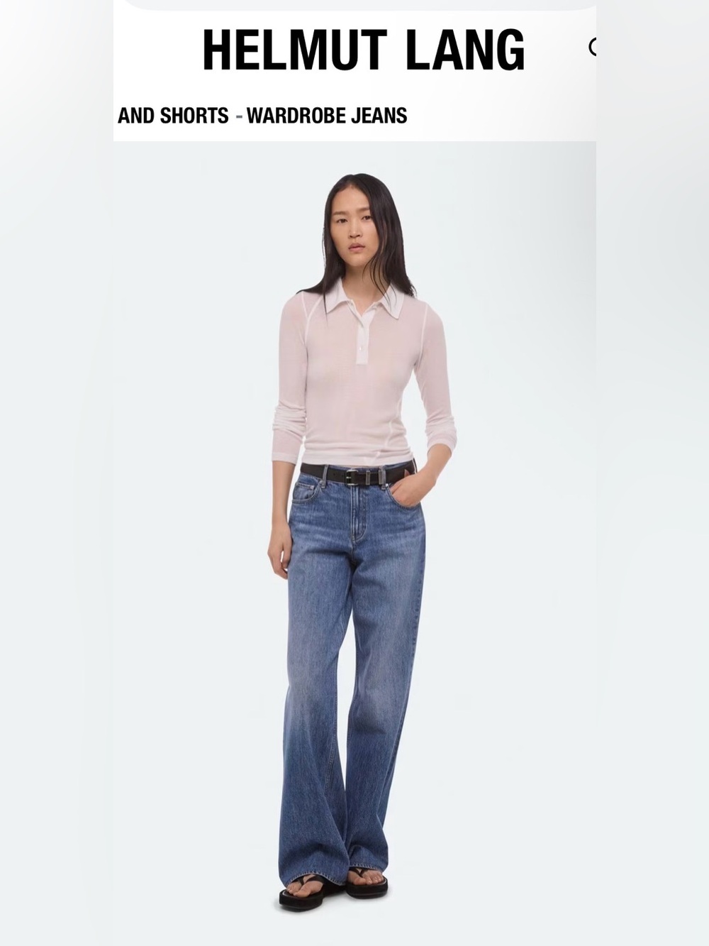 Helmut Lang women’s Classic Blue wardrobe Jean size 26 $298